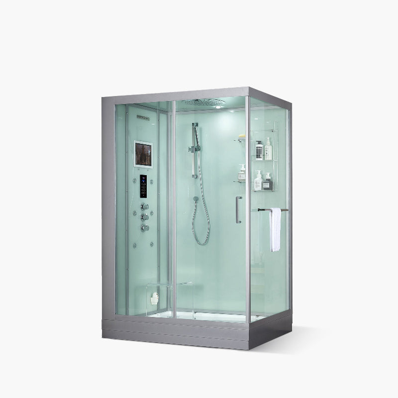 Maya Bath Platinum Anzio-L Steam Shower & Lucca Steam Shower – Compact Glass Enclosure with Smart TV & Full Body Massage