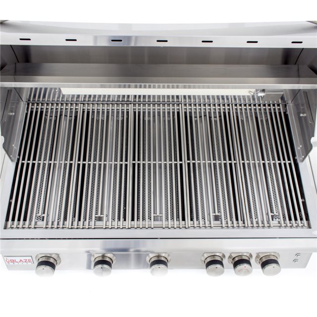 Blaze LTE 40-Inch 5-Burner Built-In Gas Grill with Infrared Rear Burner and Lights – BLZ-5LTE2