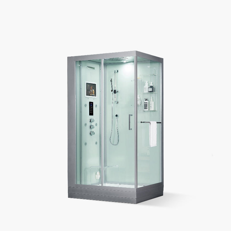 Maya Bath Lucca Steam Shower – Modern Glass Spa with Smart TV, Body Jets & Steam Therapy (Platinum Lucca-L)