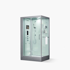 Maya Bath Lucca Steam Shower – Modern Glass Spa with Smart TV, Body Jets & Steam Therapy (Platinum Lucca-L)