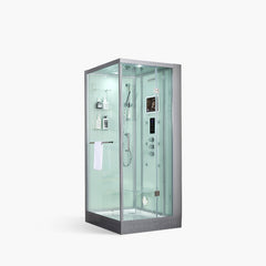 MAYA Bath Arezzo Steam Shower – 37" Compact Luxury Spa with TV, Bluetooth & 5KW Steam | Black or White