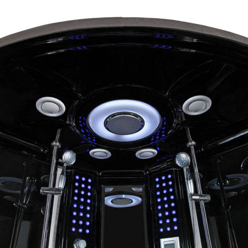 Maya Bath Valencia Steam Shower – Compact Corner Whirlpool Spa with TV, MP3 Audio & Full-Body Massage