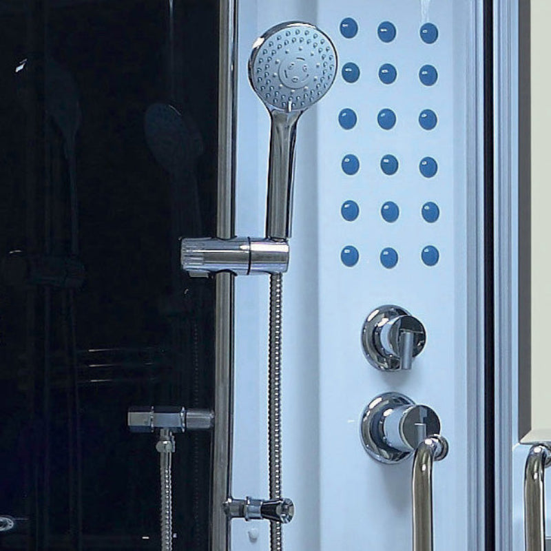 Maya Bath Valencia Steam Shower – Compact Corner Whirlpool Spa with TV, MP3 Audio & Full-Body Massage