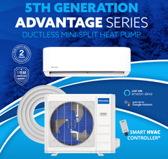 MRCOOL Advantage 5th Gen 36K BTU Ductless Mini Split AC & Heat Pump Complete System 230V - A-36-HP-230D-O