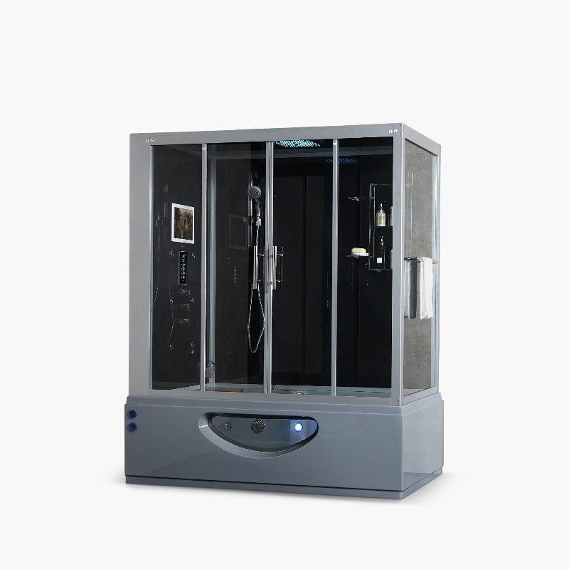 Maya Bath Platinum Catania-L Steam Shower & Catania Steam Shower – Luxury Corner Whirlpool Spa with Entertainment Features