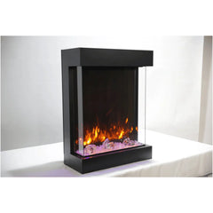 Amantii 20 Inch Cube 3-Sided Smart Electric Fireplace, Freestanding, Indoor/Outdoor, Smart Heater, CUBE-2025WM-LUMINA