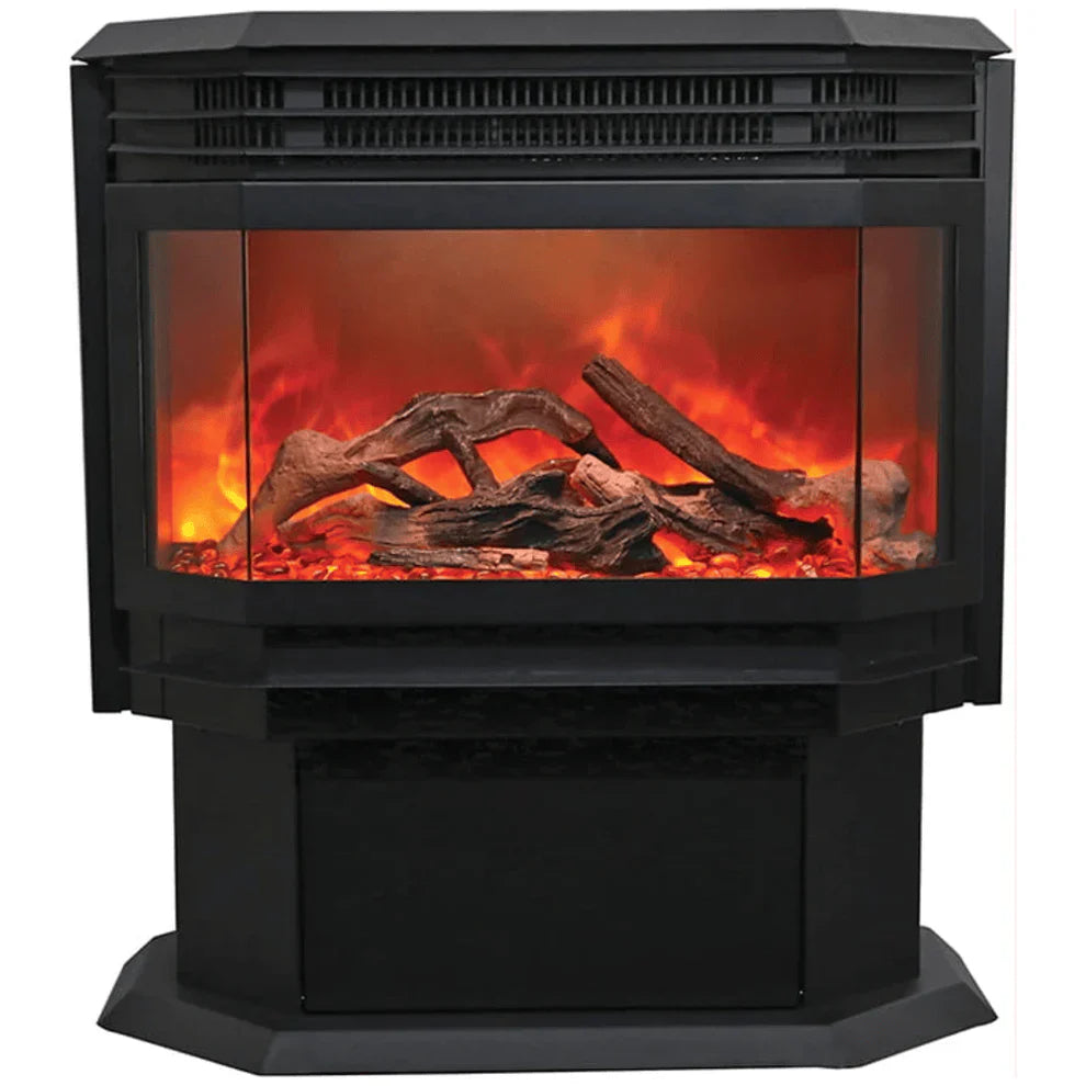 Amantii 26 Inch FS Lumina Smart Freestanding Electric Fireplace, Indoor/Outdoor, WiFi Control, Crackling Sound, LED Flame Display, FS-26-922
