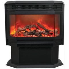 Amantii 26 Inch FS Lumina Smart Freestanding Electric Fireplace, Indoor/Outdoor, WiFi Control, Crackling Sound, LED Flame Display, FS-26-922