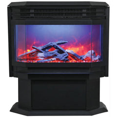 Amantii 26 Inch FS Lumina Smart Freestanding Electric Fireplace, Indoor/Outdoor, WiFi Control, Crackling Sound, LED Flame Display, FS-26-922