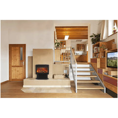 Amantii 26 Inch FS Lumina Smart Freestanding Electric Fireplace, Indoor/Outdoor, WiFi Control, Crackling Sound, LED Flame Display, FS-26-922