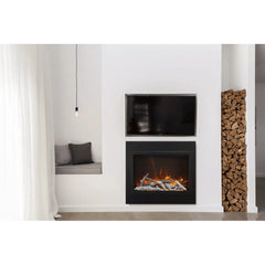 Amantii 26 Inch Lumina Smart Electric Fireplace Insert, Indoor/Outdoor, Smart Heater with WiFi & Crackling Sound, TRD-26