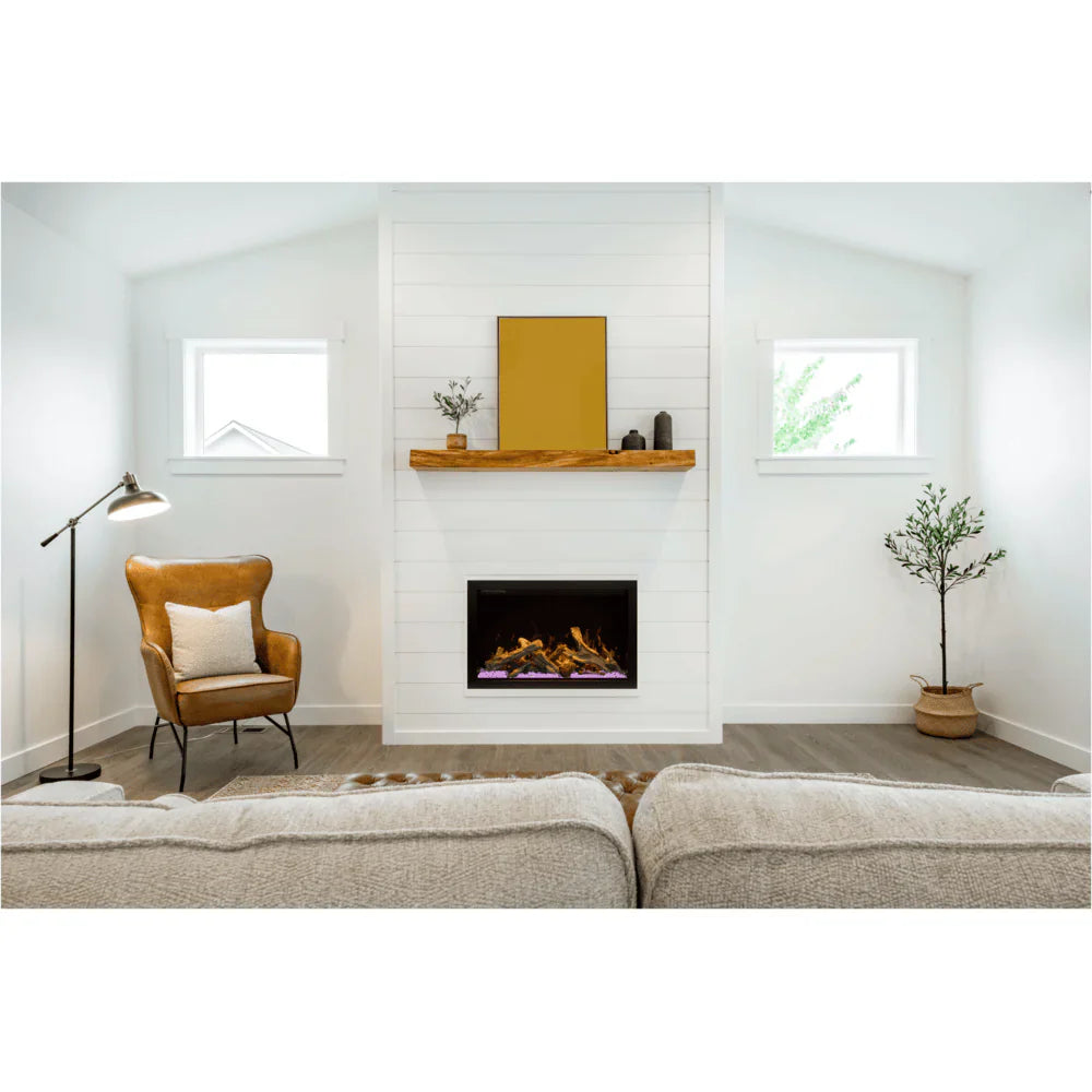 Amantii 33 Inch Traditional Bespoke Smart Electric Fireplace, Indoor/Outdoor, Built-In, WiFi & Remote Control, Crackling Sound, TRD-33