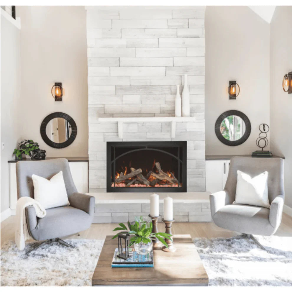 Amantii 44 Inch Traditional Lumina Smart Electric Fireplace, Indoor/Outdoor, Built-In Heater, WiFi, Crackling Sound, TRD-44