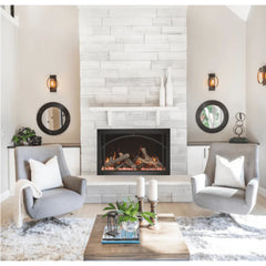 Amantii 44 Inch Traditional Lumina Smart Electric Fireplace, Indoor/Outdoor, Built-In Heater, WiFi, Crackling Sound, TRD-44