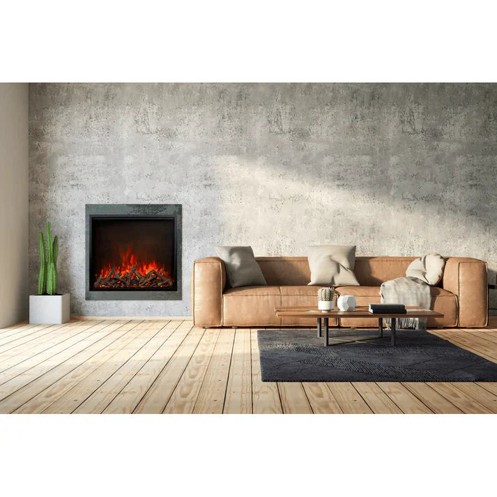 Amantii 48 Inch Traditional Bespoke Smart Electric Fireplace, Indoor/Outdoor, Built-In Heater with WiFi, TRD-48