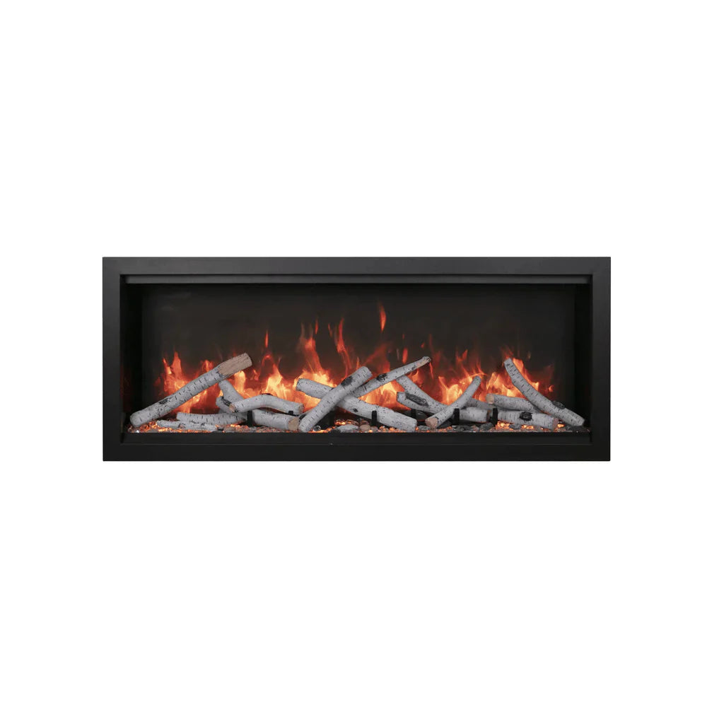 Amantii 100 Inch Symmetry Bespoke Extra Tall Electric Fireplace, Built-In, WiFi, Crackling Sound, Bluetooth Speakers, SYM-100-XT