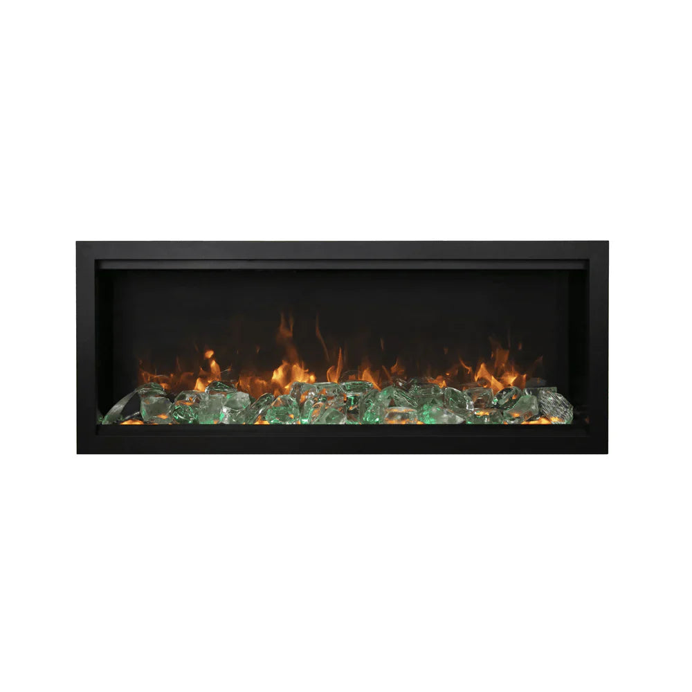 Amantii 100 Inch Symmetry Bespoke Extra Tall Electric Fireplace, Built-In, WiFi, Crackling Sound, Bluetooth Speakers, SYM-100-XT