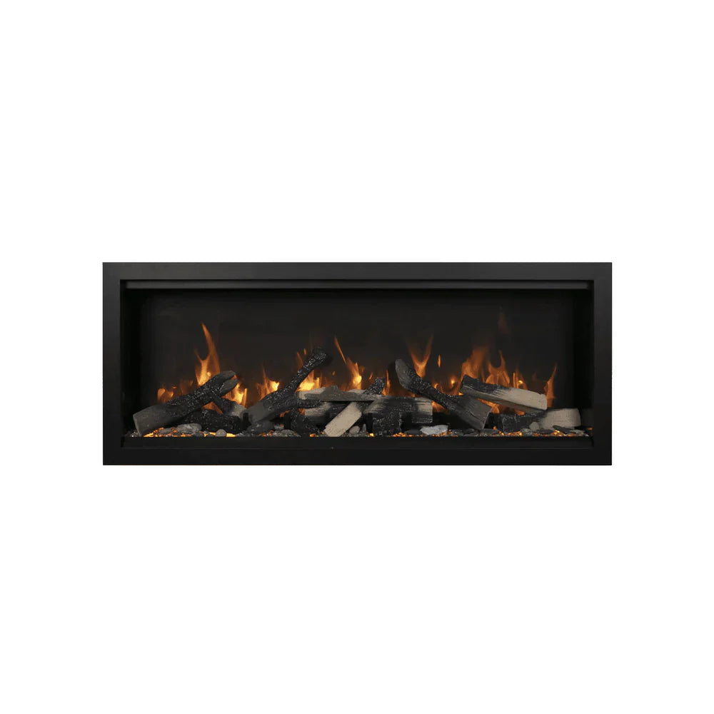 Amantii 100 Inch Symmetry Bespoke Extra Tall Electric Fireplace, Built-In, WiFi, Crackling Sound, Bluetooth Speakers, SYM-100-XT