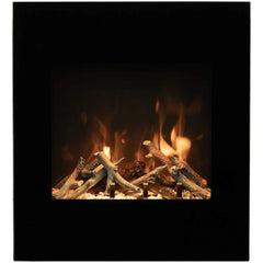 Amantii 24 Inch Corner Wall Mount Electric Fireplace, 1500W Heat, Multi-Color Flames, Black Glass Surround, WM-BI-2428-VLR-BG