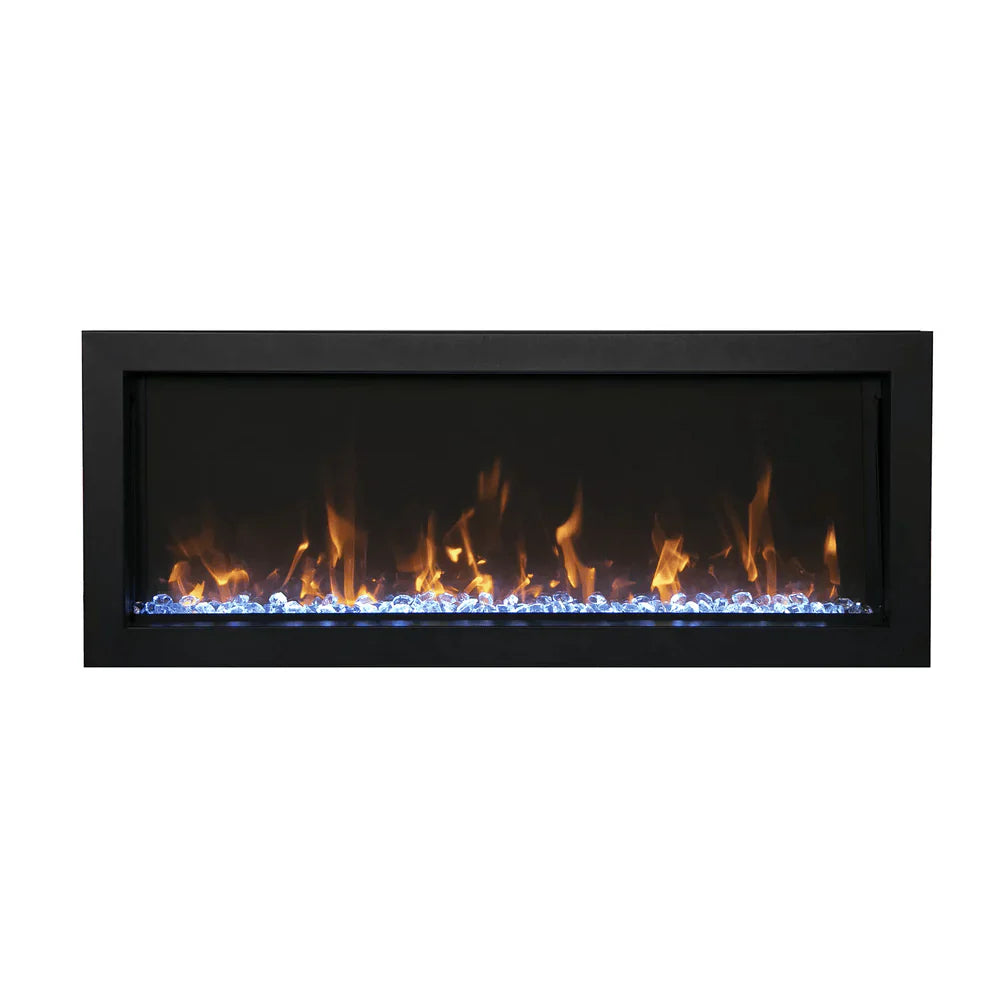 Amantii 30 Inch Panorama Extra Slim Full View Smart Electric Fireplace, Indoor/Outdoor, WiFi, BI-30-XTRASLIM