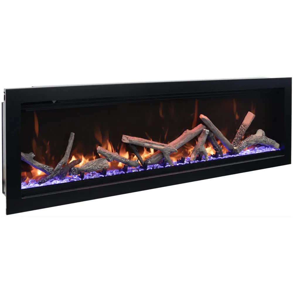 Amantii 34 Inch Symmetry Lumina Smart Electric Fireplace, Built-In, Indoor/Outdoor, WiFi Control, SYM-34-LUMINA