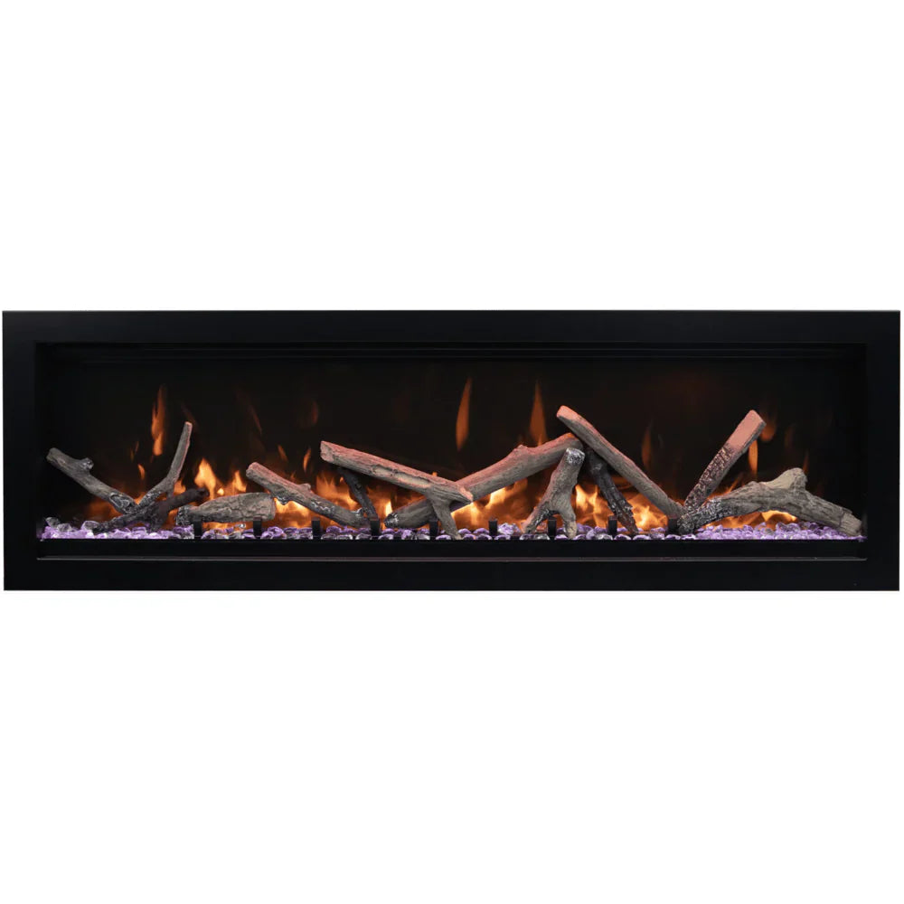Amantii 34 Inch Symmetry Lumina Smart Electric Fireplace, Built-In, Indoor/Outdoor, WiFi Control, SYM-34-LUMINA