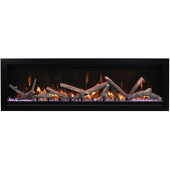 Amantii 34 Inch Symmetry Lumina Smart Electric Fireplace, Built-In, Indoor/Outdoor, WiFi Control, SYM-34-LUMINA