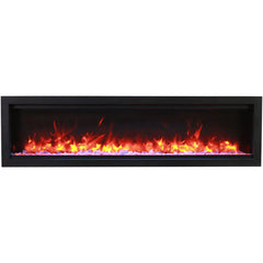 Amantii 34 Inch Symmetry Lumina Smart Electric Fireplace, Built-In, Indoor/Outdoor, WiFi Control, SYM-34-LUMINA