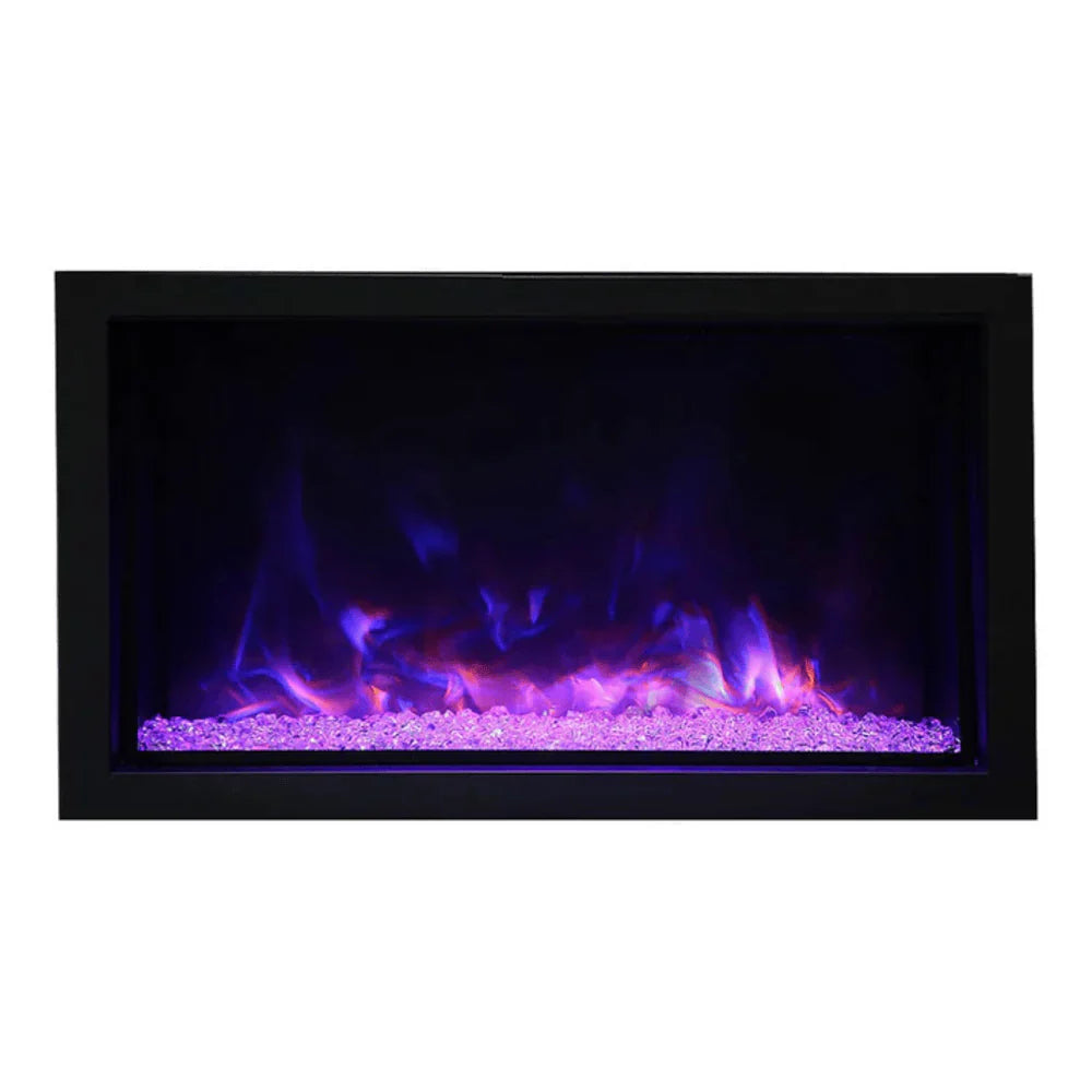Amantii 40 Inch Panorama Deep Extra Tall Full View Smart Electric Fireplace, Indoor/Outdoor, WiFi, Recessed Installation, BI-40-DEEP-XT