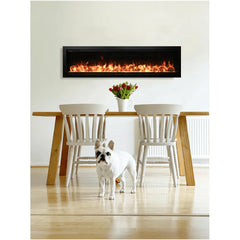 Amantii 42 Inch Symmetry Bespoke Smart Electric Fireplace, 5000 BTU, WiFi, Crackling Sound, Indoor/Outdoor, SYM-42-BESPOKE