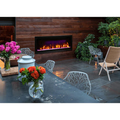 Amantii 42 Inch Symmetry Lumina Smart Electric Fireplace, WiFi Enabled, Built-In, Indoor/Outdoor, SYM-42-LUMINA