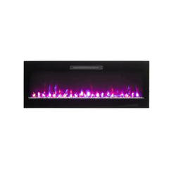 Amantii 50 Inch Evolution Wall Mounted Electric Fireplace, Frameless Design, WiFi Control, LED Flames, 5000 BTU Heater, EVO5020