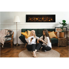 Amantii 50 Inch Panorama Deep Extra Tall Lumina Electric Fireplace, 5000 BTU, WiFi Control, Recessed Indoor/Outdoor, BI-50-DEEP-XT-LUMINA