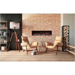 Amantii 50 Inch Panorama Deep Full View Smart Electric Fireplace, Indoor/Outdoor, WiFi, 5000 BTU Heater, Recessed Installation, BI-50-DEEP-OD