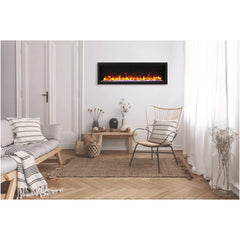 Amantii 50 Inch Symmetry Lumina Smart Electric Fireplace, Built-In, Indoor/Outdoor, WiFi Control, SYM-50-LUMINA