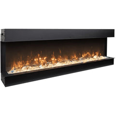 Amantii 50 Inch Tru View Slim Lumina Smart Electric Fireplace, Indoor/Outdoor, WiFi, Smart App Control, 50-TRV-SLIM-LUMINA