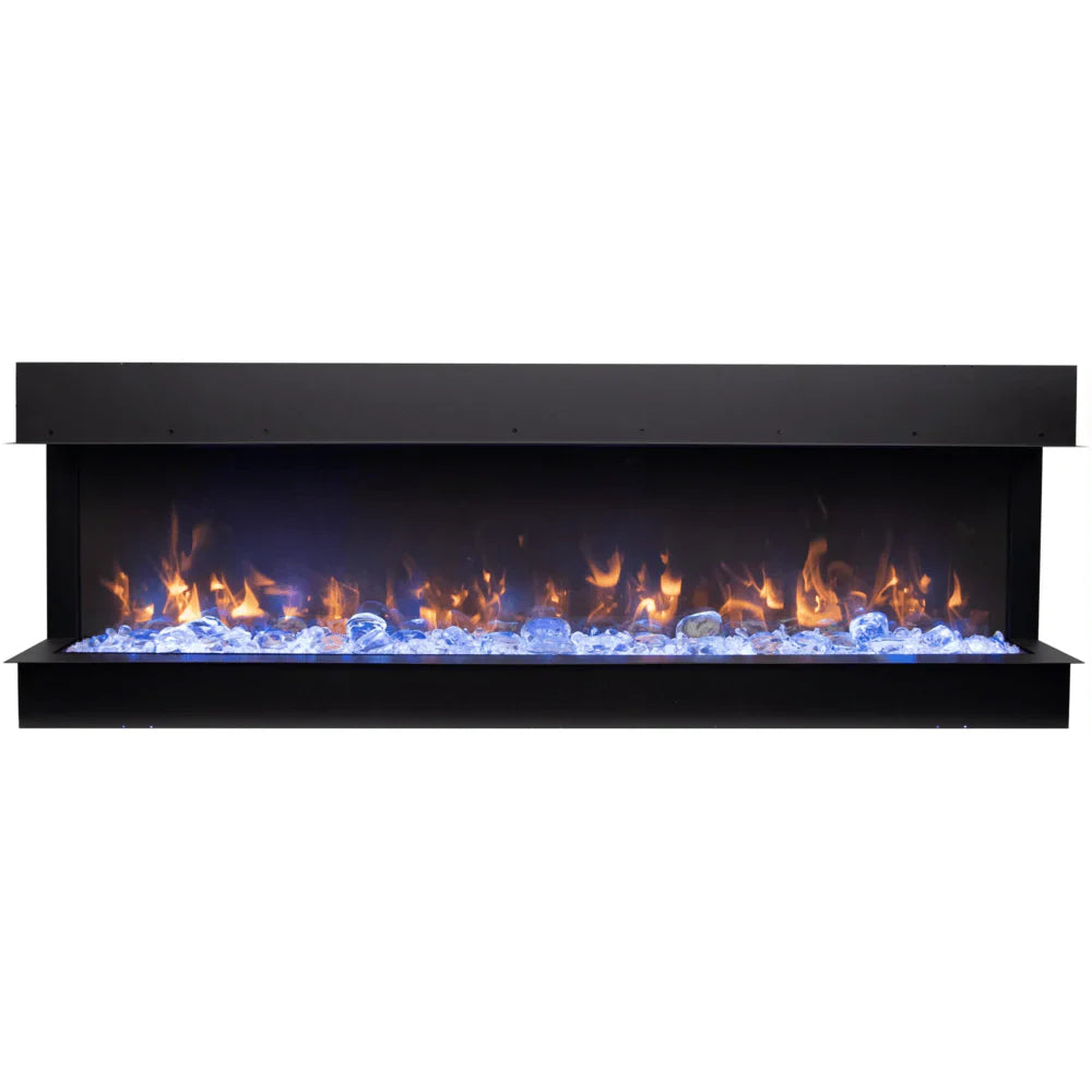 Amantii 50 Inch Tru View Slim Lumina Smart Electric Fireplace, Indoor/Outdoor, WiFi, Smart App Control, 50-TRV-SLIM-LUMINA