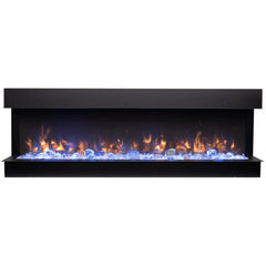 Amantii 50 Inch Tru View Slim Lumina Smart Electric Fireplace, Indoor/Outdoor, WiFi, Smart App Control, 50-TRV-SLIM-LUMINA
