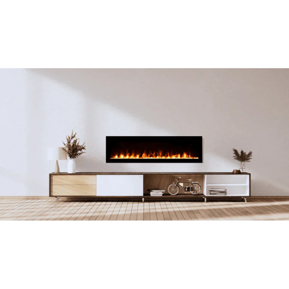 Amantii 60 Inch Evolution Electric Fireplace, Frameless, WiFi Smart Control, 5000 BTU Heater, EVO6020