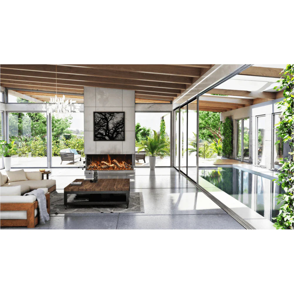 Amantii 65 Inch Tru View Bespoke Smart Electric Fireplace, Indoor/Outdoor, Built-In, TRV-65-BESPOKE