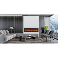 Amantii 74 Inch Symmetry Bespoke Extra Tall Electric Fireplace, Built-In, WiFi, Bluetooth, Crackling Sound, Seamless Glass, SYM-74-XT