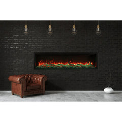 Amantii 74 Inch Symmetry Bespoke Electric Fireplace, Built-In, Indoor/Outdoor, WiFi, Bluetooth, SYM-74-BESPOKE