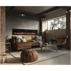 Amantii 88 Inch Symmetry Lumina Smart Electric Fireplace, Built-In, WiFi App Control, Indoor/Outdoor, SYM-88-LUMINA