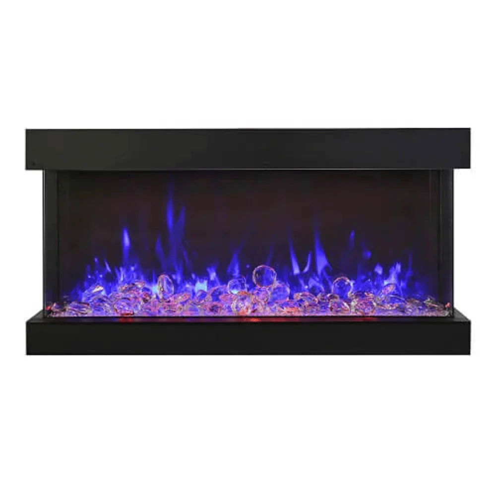 Amantii 88 Inch Tru View Extra Tall Lumina Smart Electric Fireplace, Indoor/Outdoor, Ultra-Tall Design, WiFi, App Control, 88-TRV-XT-XL-LUMINA