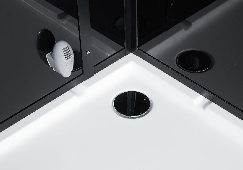 Maya Bath Platinum Anzio-R Steam Shower & Lucca Steam Shower – Compact Glass Enclosures with Smart TV, Full Body Massage