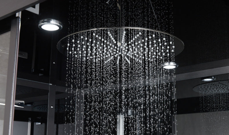 Maya Bath Platinum Anzio-L Steam Shower & Lucca Steam Shower – Compact Glass Enclosure with Smart TV & Full Body Massage