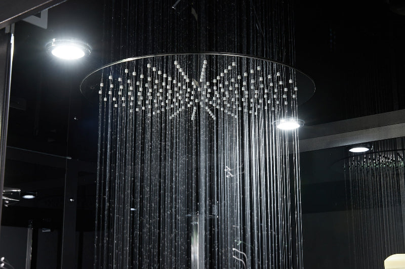 Maya Bath Platinum Anzio-L Steam Shower & Lucca Steam Shower – Compact Glass Enclosure with Smart TV & Full Body Massage