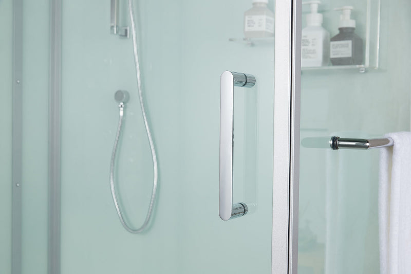 Maya Bath Platinum Anzio-L Steam Shower & Lucca Steam Shower – Compact Glass Enclosure with Smart TV & Full Body Massage