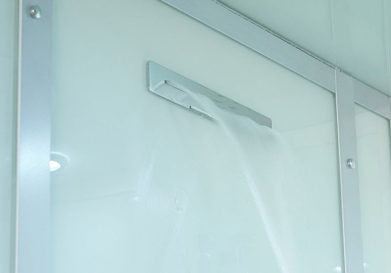 Maya Bath Platinum Anzio-R Steam Shower & Lucca Steam Shower – Compact Glass Enclosures with Smart TV, Full Body Massage