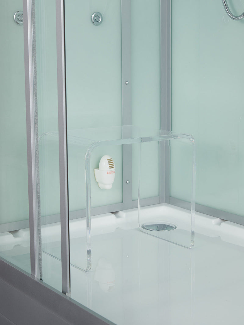 Maya Bath Platinum Anzio-R Steam Shower & Lucca Steam Shower – Compact Glass Enclosures with Smart TV, Full Body Massage